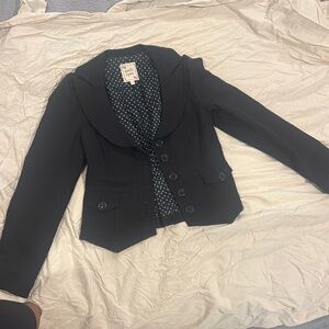 Nanette Lepore Black Blazer with Vintage Collar